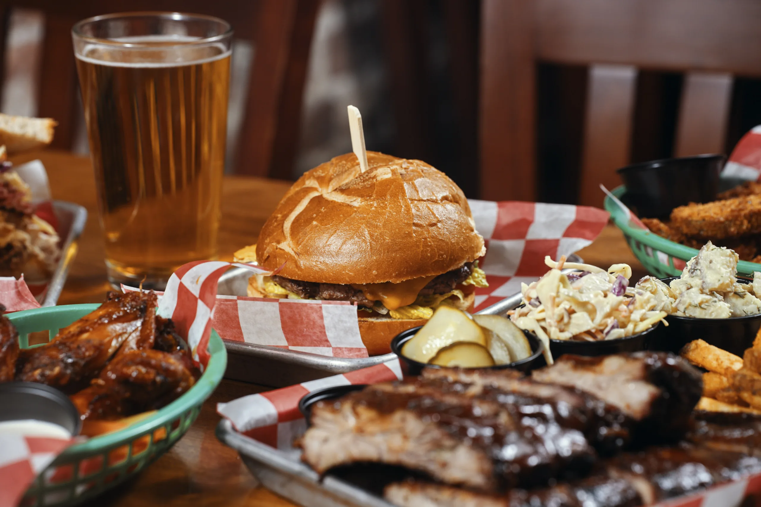Burgers, smoked ribs, sandwiches and beer at Irving Public